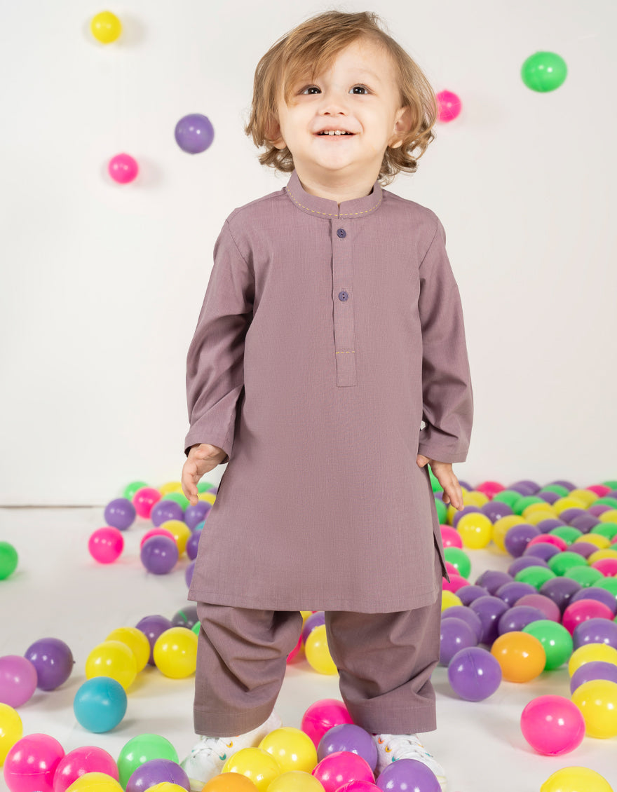 Blended Purple Shalwar Kameez- J. Junaid Jamshed