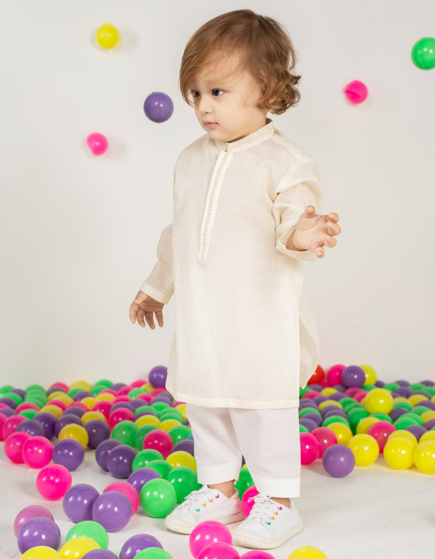 CVC White Shalwar Kameez- J. Junaid Jamshed