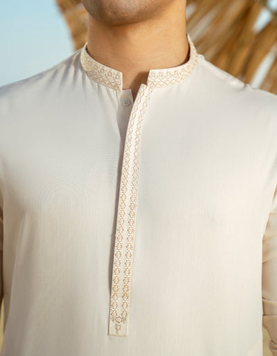 Blended Brown Shalwar Kameez- J. Junaid Jamshed