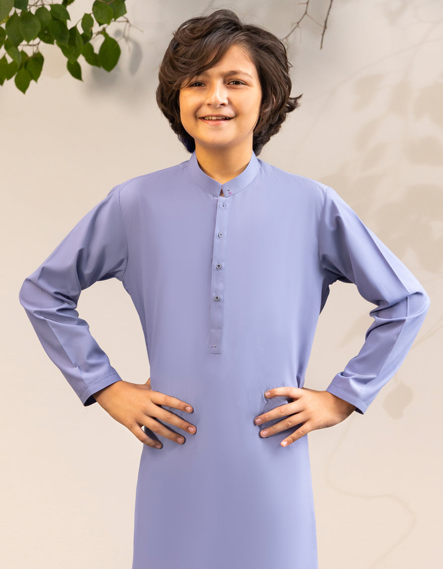 Blended Purple Kurta Trouser - J. Junaid Jamshed