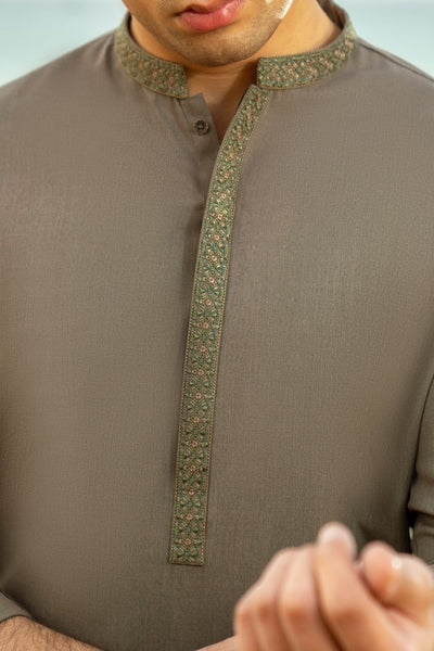 Blended Green Shalwar Kameez - J. Junaid Jamshed