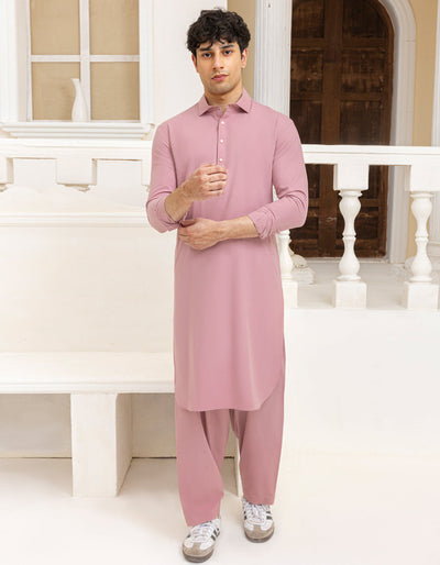 Blended Pink Shalwar Kameez - J. Junaid Jamshed