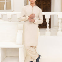 Blended Brown Shalwar Kameez- J. Junaid Jamshed