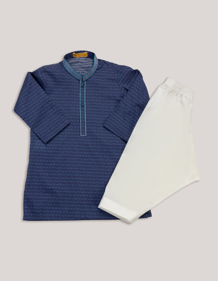 Cotton Blue Shalwar Kameez - J. Junaid Jamshed