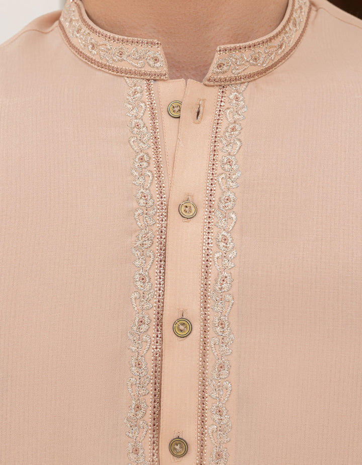 Blended Peach Shalwar Kameez - J. Junaid Jamshed