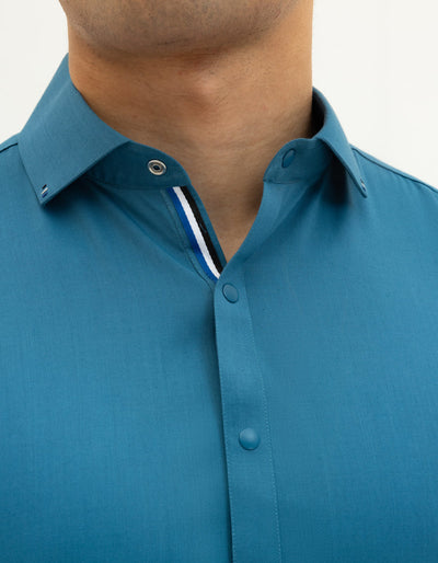 Blended Blue Shalwar Kameez- J. Junaid Jamshed