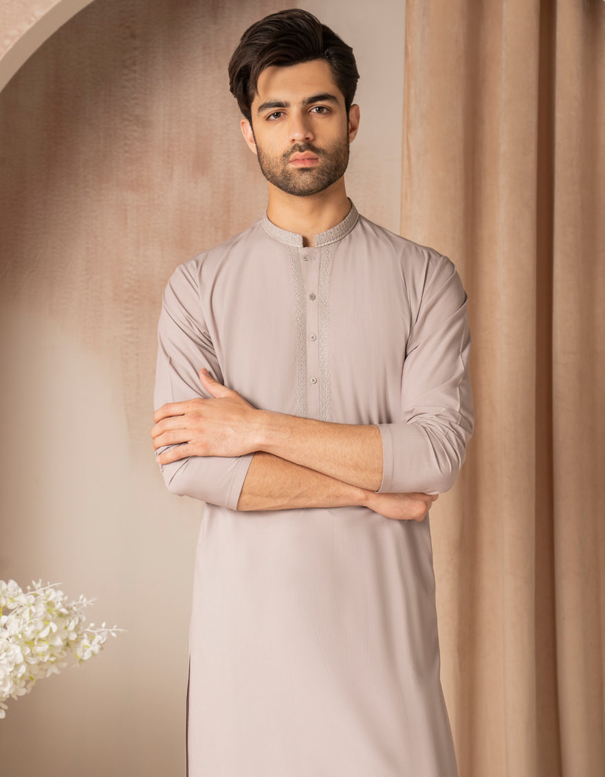 Blended Mauve Shalwar Kameez - J. Junaid Jamshed