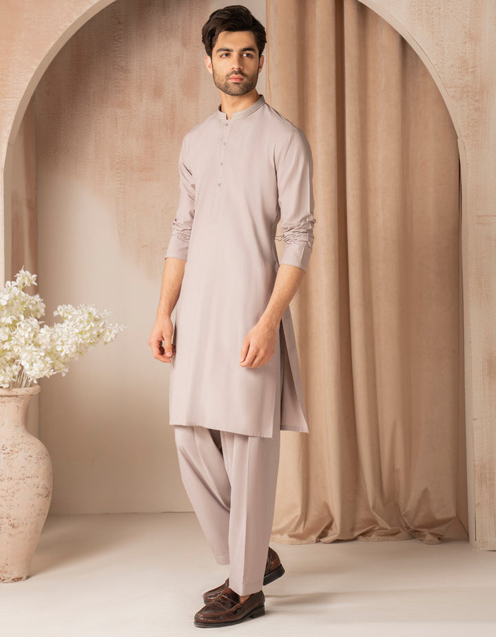 Blended Mauve Shalwar Kameez - J. Junaid Jamshed