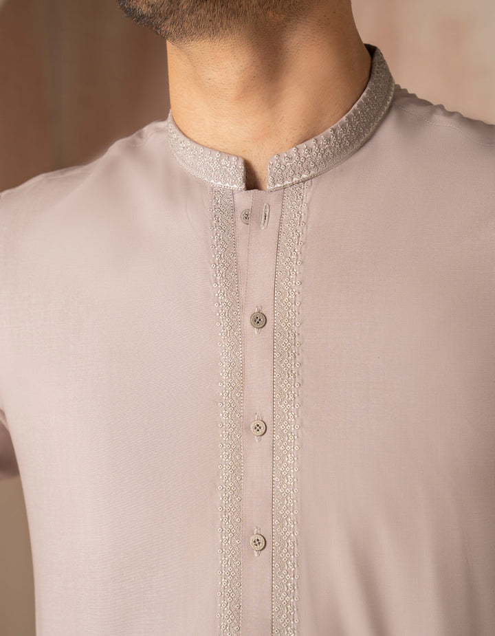 Blended Mauve Shalwar Kameez - J. Junaid Jamshed