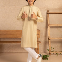 Blended Dull Gold Special Kurta - J. Junaid Jamshed