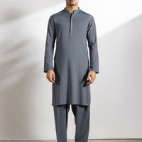 Blended Grey Shalwar Kameez - J. Junaid Jamshed