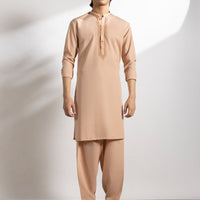 Polyester Peach Shalwar Kameez - J. Junaid Jamshed