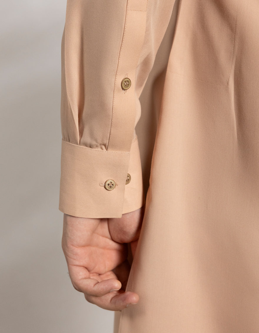 Polyester Peach Shalwar Kameez - J. Junaid Jamshed