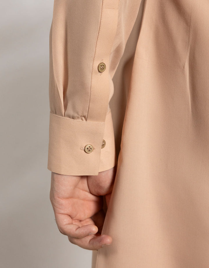 Polyester Peach Shalwar Kameez - J. Junaid Jamshed