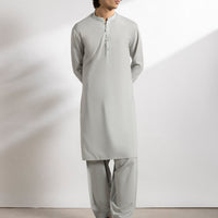 Blended Ash Grey Shalwar Kameez - J. Junaid Jamshed