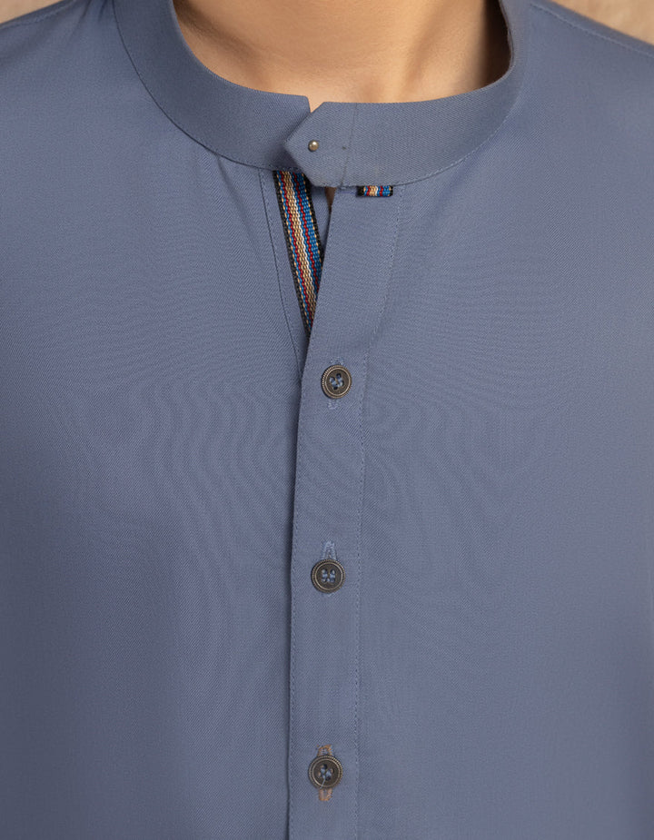 Blended Periwinkle Kurta Trouser - J. Junaid Jamshed