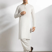 Blended Off White Shalwar Kameez - J. Junaid Jamshed