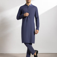 Blended Indigo Kurta Trouser - J. Junaid Jamshed