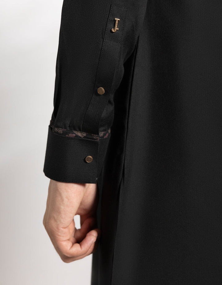 Blended Black Shalwar Kameez - J. Junaid Jamshed