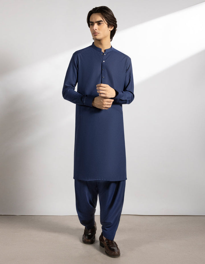 Polyester Blue Shalwar Kameez - J. Junaid Jamshed
