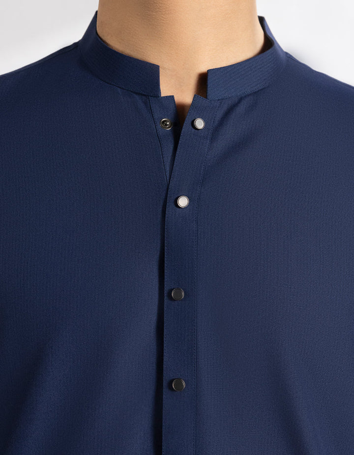 Polyester Blue Shalwar Kameez - J. Junaid Jamshed