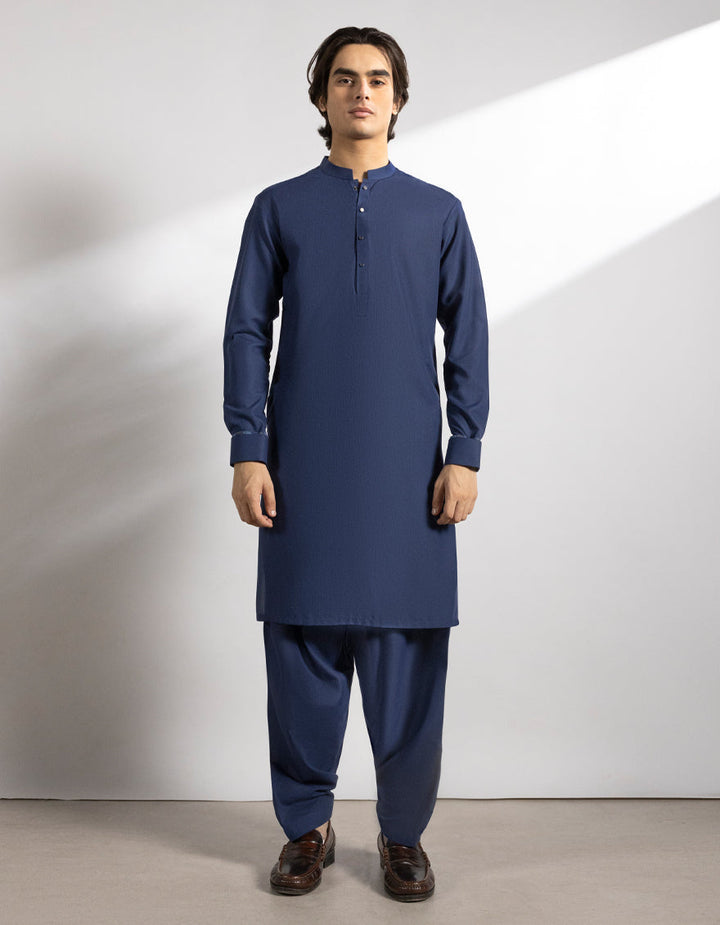 Polyester Blue Shalwar Kameez - J. Junaid Jamshed
