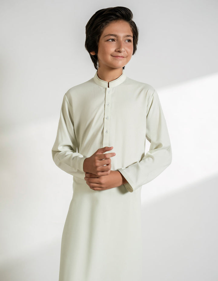 Blended Apple White Shalwar Kameez - J. Junaid Jamshed