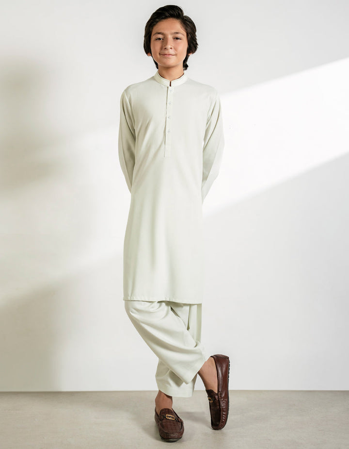 Blended Apple White Shalwar Kameez - J. Junaid Jamshed