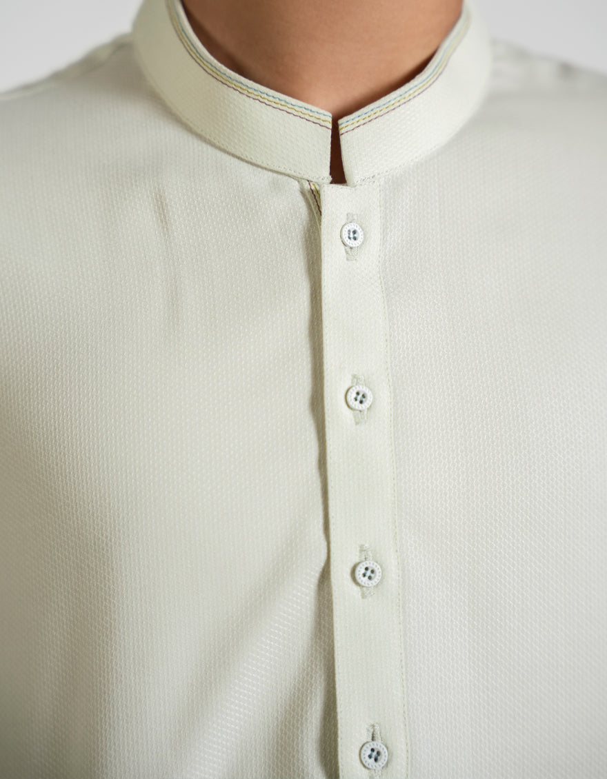 Blended Apple White Shalwar Kameez - J. Junaid Jamshed