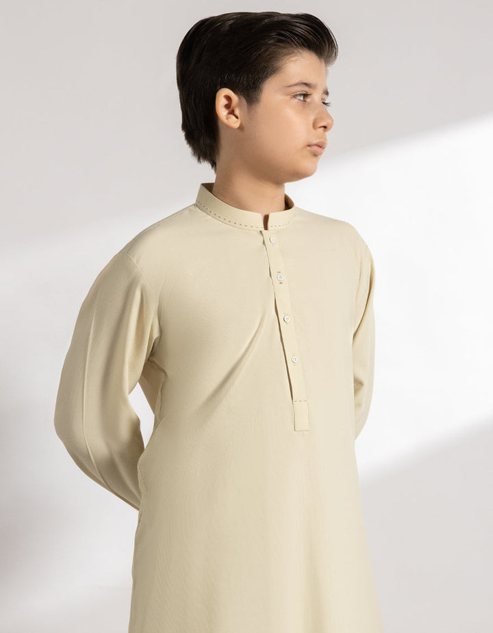 Blended Fawn Shalwar Kameez - J. Junaid Jamshed