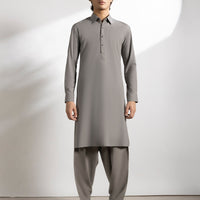 Blended Grey Shalwar Kameez- J. Junaid Jamshed