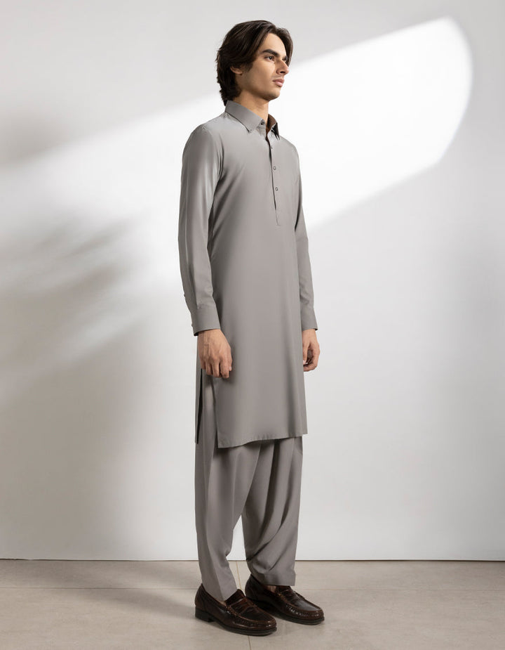 Blended Grey Shalwar Kameez- J. Junaid Jamshed