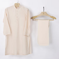 Blended Light Peach Shalwar Kameez - J. Junaid Jamshed