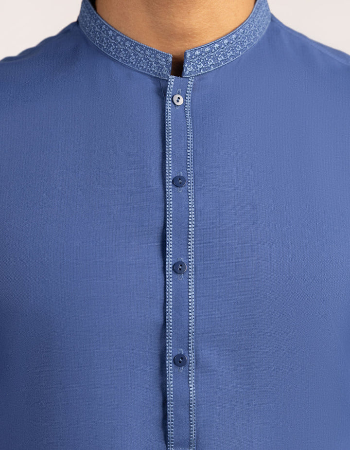 Polyester Blue Kurta Trouser- J. Junaid Jamshed