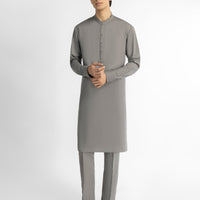 Blended Grey Kurta Trouser - J. Junaid Jamshed