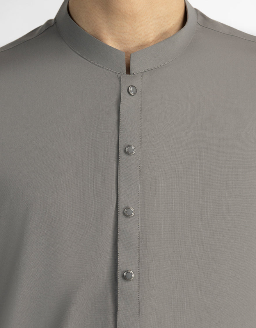 Blended Grey Kurta Trouser - J. Junaid Jamshed