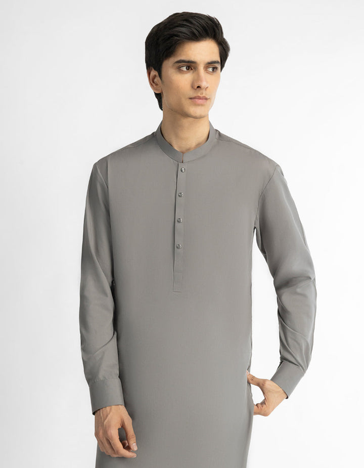 Blended Grey Kurta Trouser - J. Junaid Jamshed