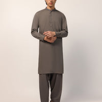Polyester Grey Shalwar Kameez - J. Junaid Jamshed