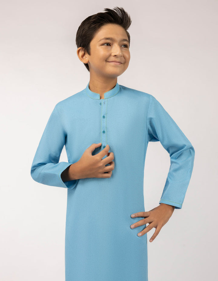 Polyester Ferozi Kurta Trouser- J. Junaid Jamshed