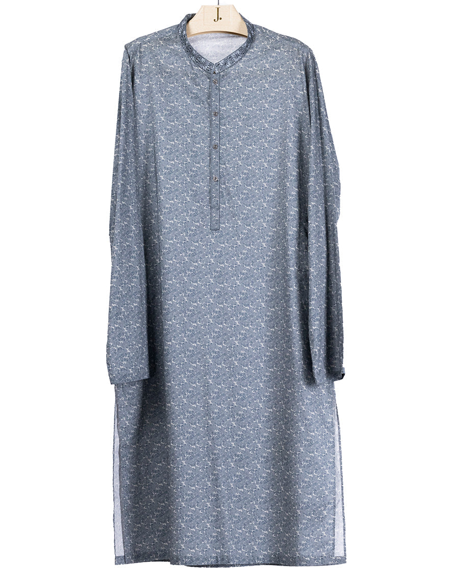 Cotton Grey Kurta - J. Junaid Jamshed