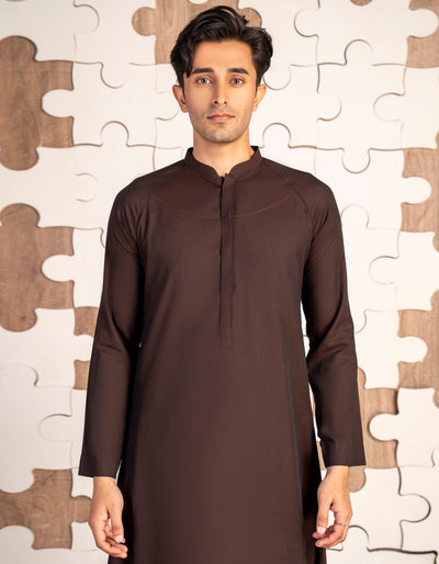 Blended Brown Jubba - J. Junaid Jamshed