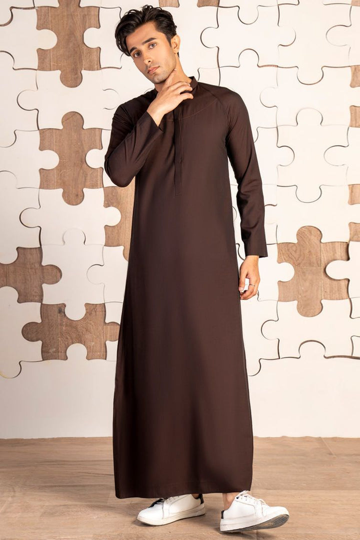 Blended Brown Jubba - J. Junaid Jamshed