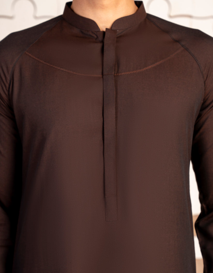 Blended Brown Jubba - J. Junaid Jamshed