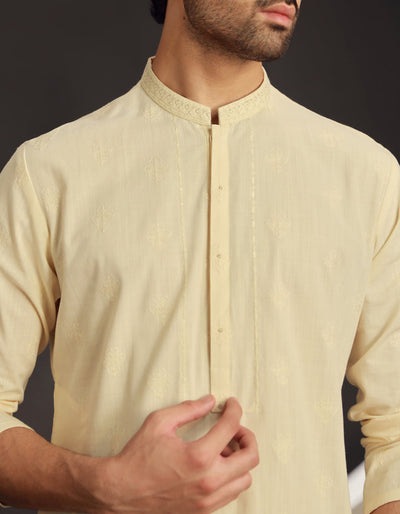 Cotton White Kurta - J. Junaid Jamshed