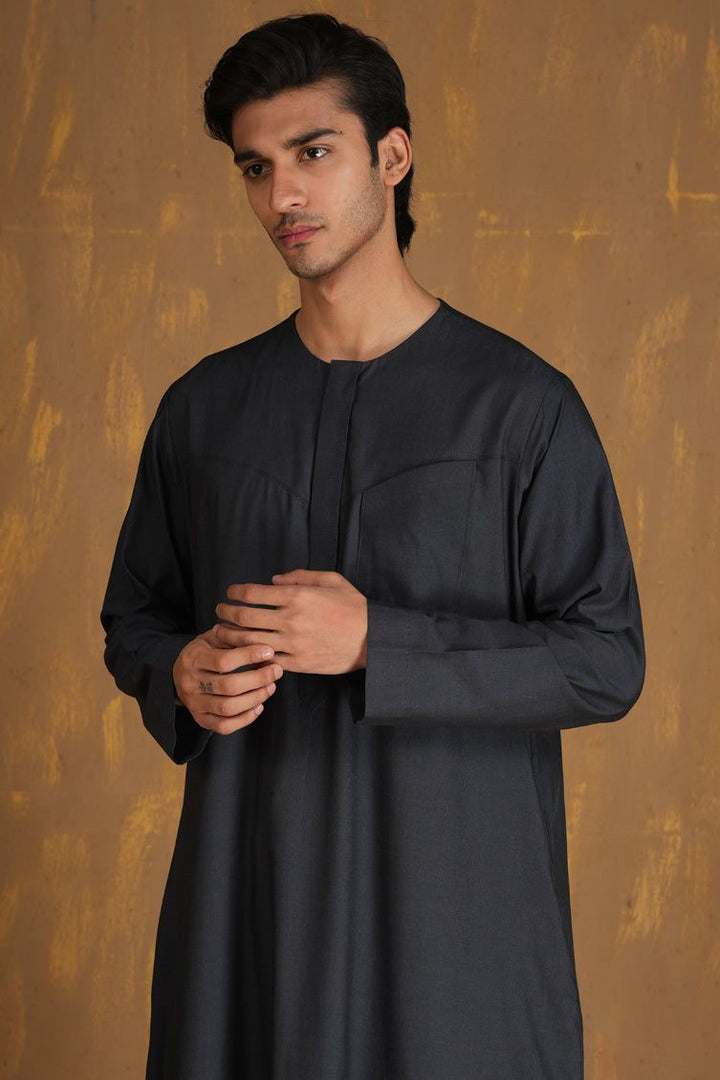 Blended Denim Blue Jubba - J. Junaid Jamshed