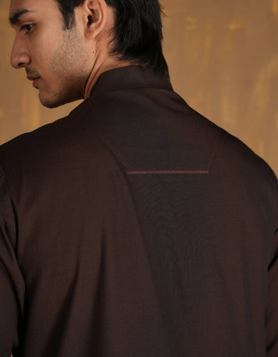 Blended Brown Jubba - J. Junaid Jamshed