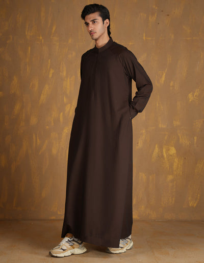 Blended Brown Jubba - J. Junaid Jamshed