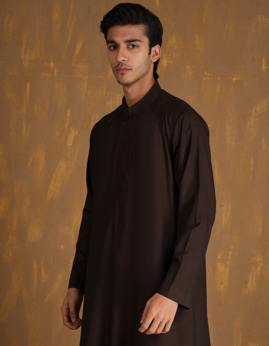 Blended Brown Jubba - J. Junaid Jamshed