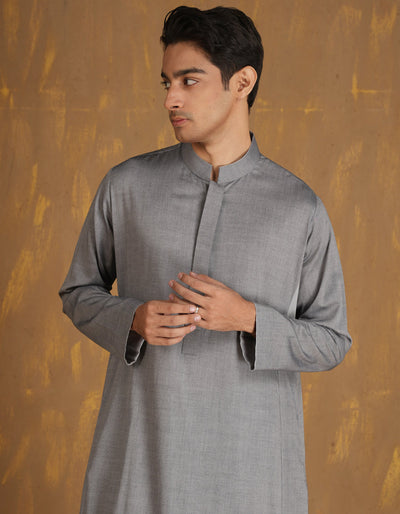 Blended Grey Jubba - J. Junaid Jamshed