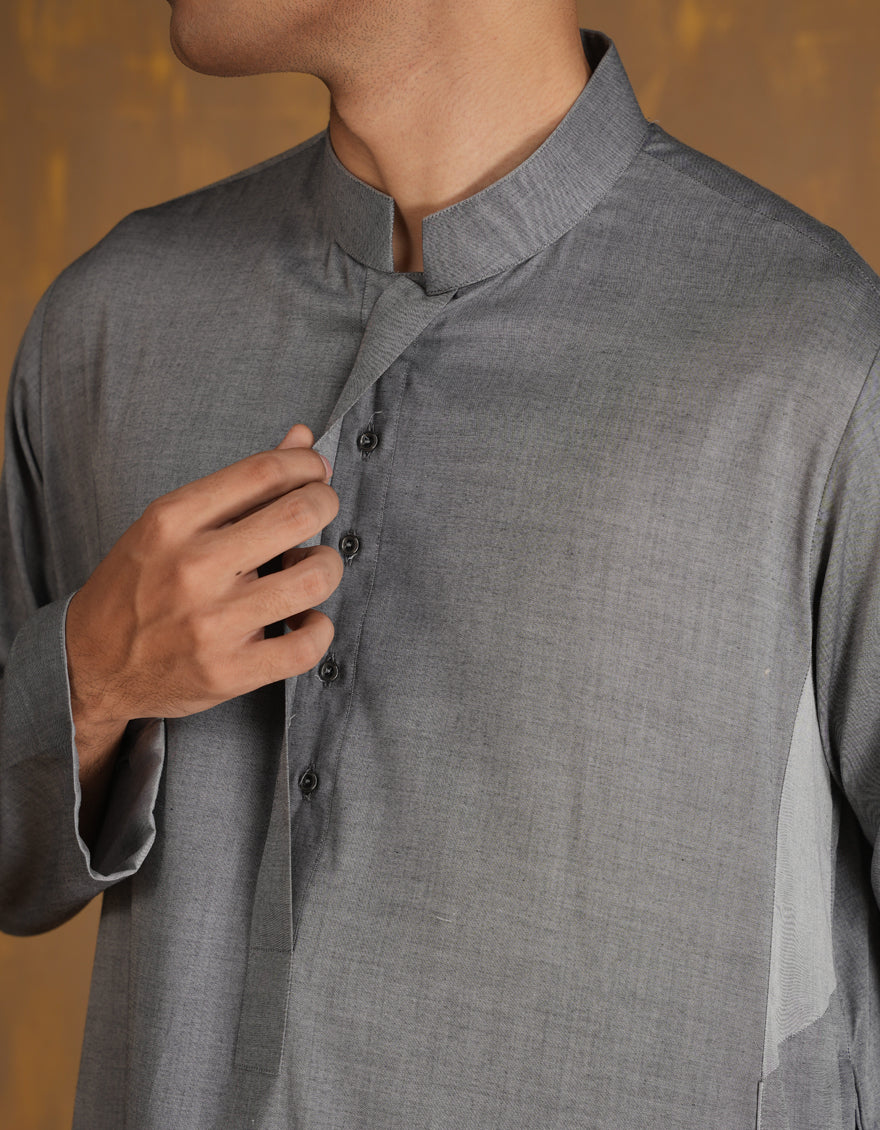 Blended Grey Jubba - J. Junaid Jamshed